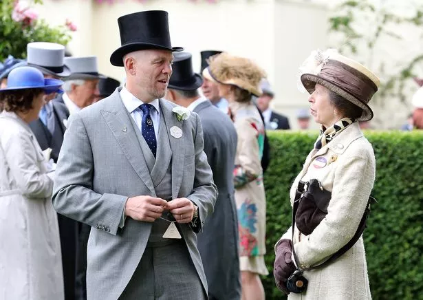 Mike Tindall with his mother-in-law Princess Anne