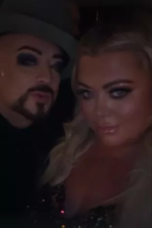 Gemma and Claire were joined by another big name in the form of Boy George