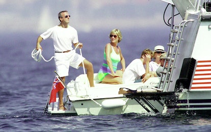 ST TROPEZ, FRANCE - JULY 17 1997: (FILE PHOTO) Diana, Princess of Wales and son HRH Prince William a...