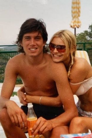 Tess Daly and Vernon Kay when they were younger on holiday