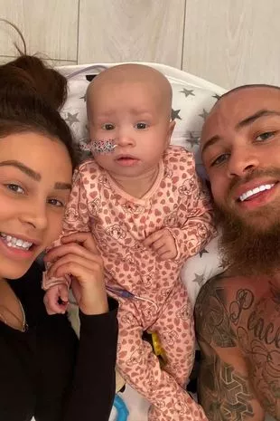 Ashley Cain and his ex-partner Safiyya with their late daughter