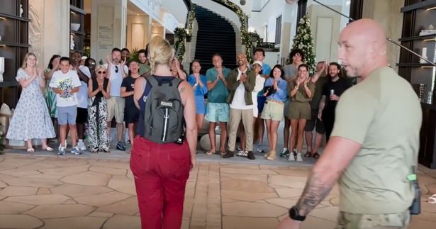 Josie was greeted by fellow campmates and their families at the hotel