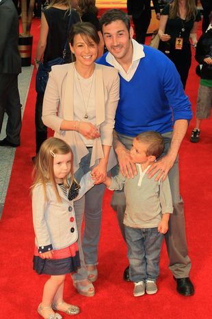 Rachel Stevens an ex Alex Bourne with their two children in 2011