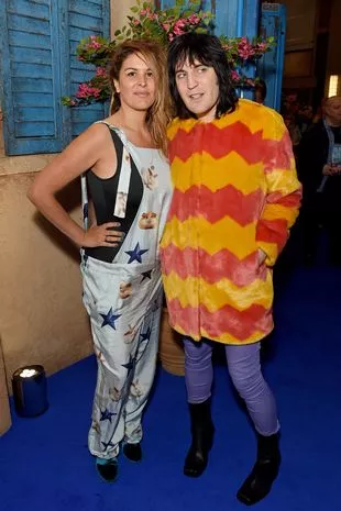 SEPTEMBER 19: Lliana Bird and Noel Fielding attend the opening night of MAMMA MIA! The Party at Building 6 at The O2 on September 19, 2019 in London, England