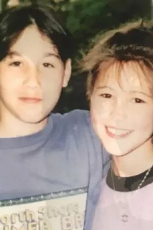 Photo of Alex Bourne and Rachel Stevens when they were young