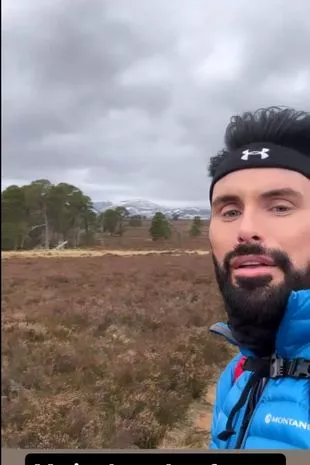 Rylan Clark in a forest