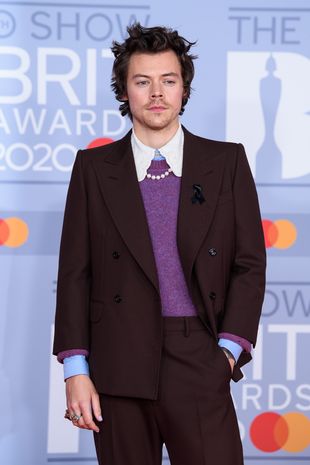 Harry Styles attends The BRIT Awards 2020 at The O2 Arena on February 18, 2020