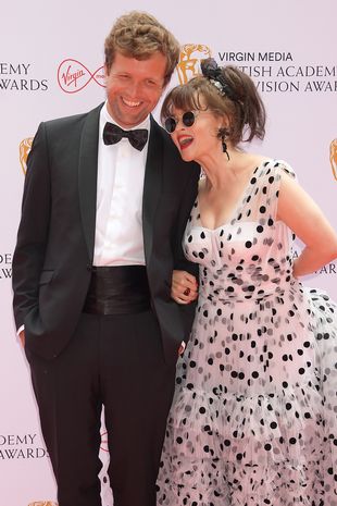 Rye Dag Holmboe and Helena Bonham Carter arrive at the Virgin Media British Academy Television Awards 2021