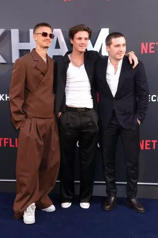 Brooklyn and his brothers attended the Beckham premiere