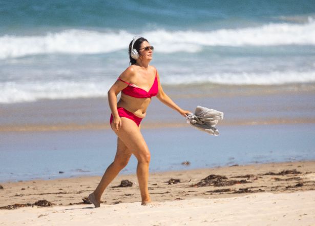 Laure oozed confidence as she emerged from the water