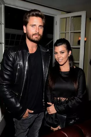 Scott Disick (L) and Kourtney Kardashian