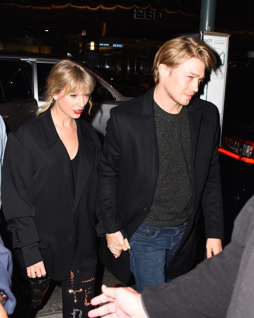 new york, ny october 06 taylor swift and joe alwyn are seen at zuma restaurant on october 6, 2019 in new york city photo by robert kamaugc images