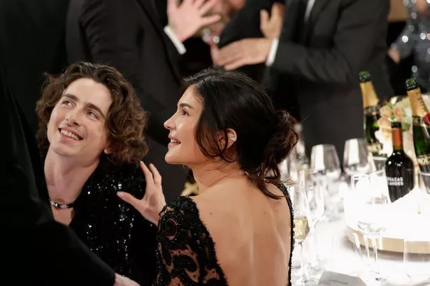 Timothee Chalamet and Kylie Jenner at the 81st Annual Golden Globe Awards