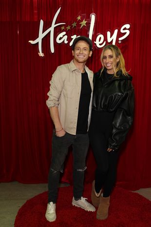 Stacey Solomon (right) and her husband Joe Swash (left) at an event together