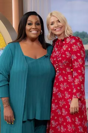 With Holly Willoughby