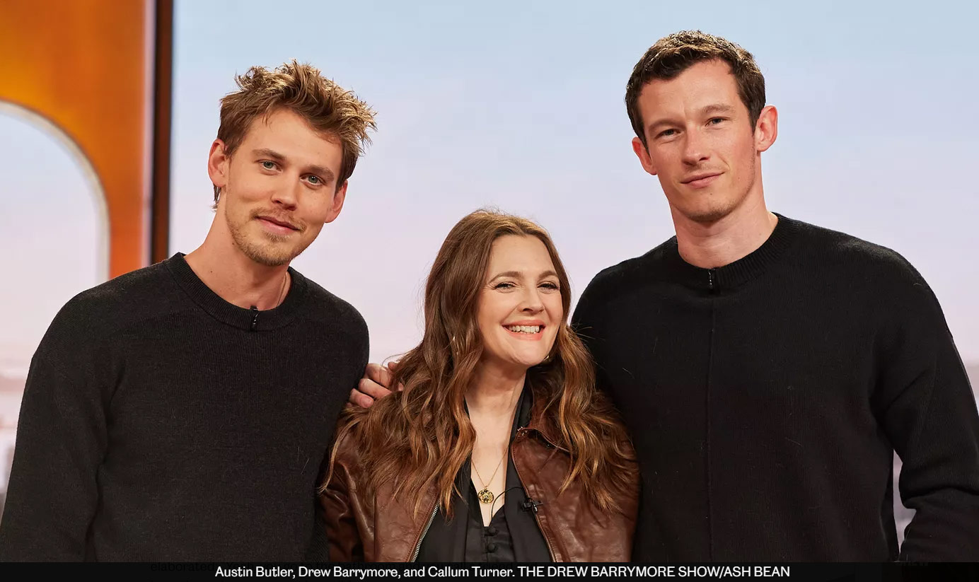 Austin Butler, Drew Barrymore and Callum Turner