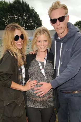 Pregnant Emilia with cousin Laurence and his wife Billie Piper