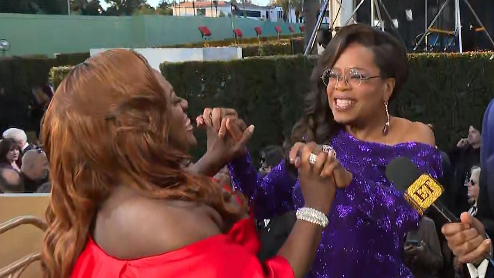 Watch Oprah Crash Danielle Brooks’ Golden Globes Interview for a ‘The Color Purple’ Sofia Reunion (Exclusive)