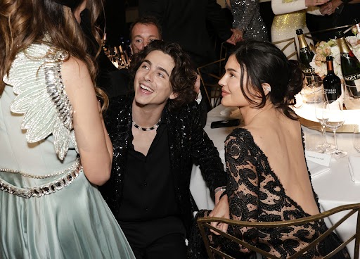 kylie jenner timothee chalamet golden globes