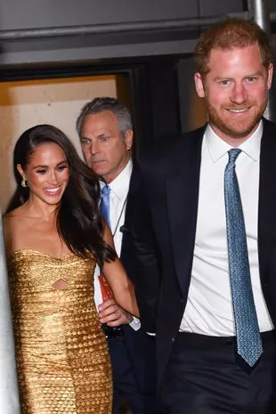 Harry and Meghan leaving The Ziegfeld Theatre on May 16, 2023