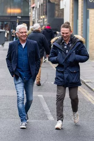 Phillip Schofield spotted out in London with some pals recently