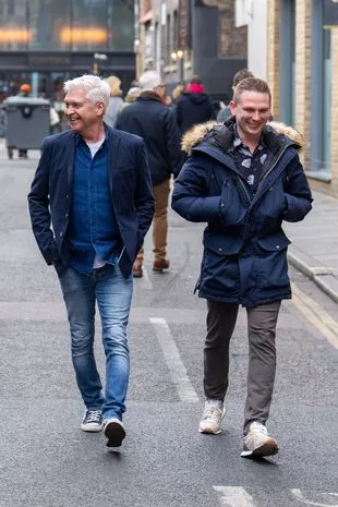 Phillip Schofield spotted out in London with some pals recently