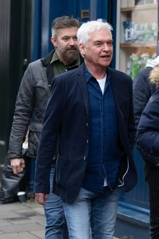 Phillip Schofield spotted out in London with some pals recently