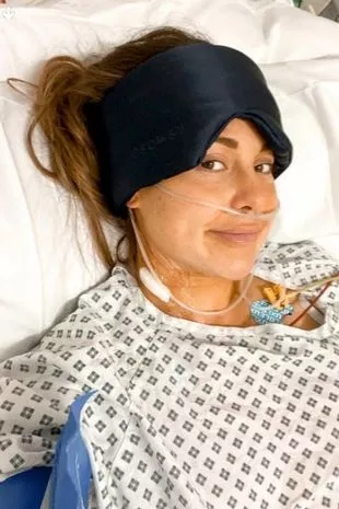 The former Made In Chelsea star shared a photo of her lying in a hospital bed with her lengthy Instagram post