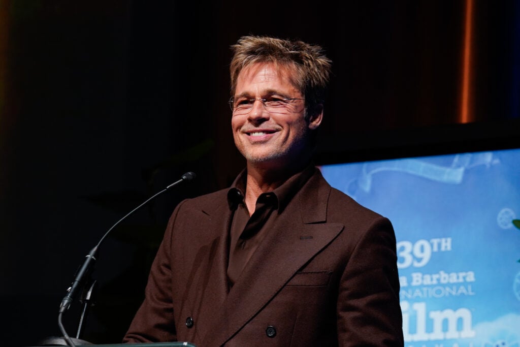 Brad Pitt, all smiles