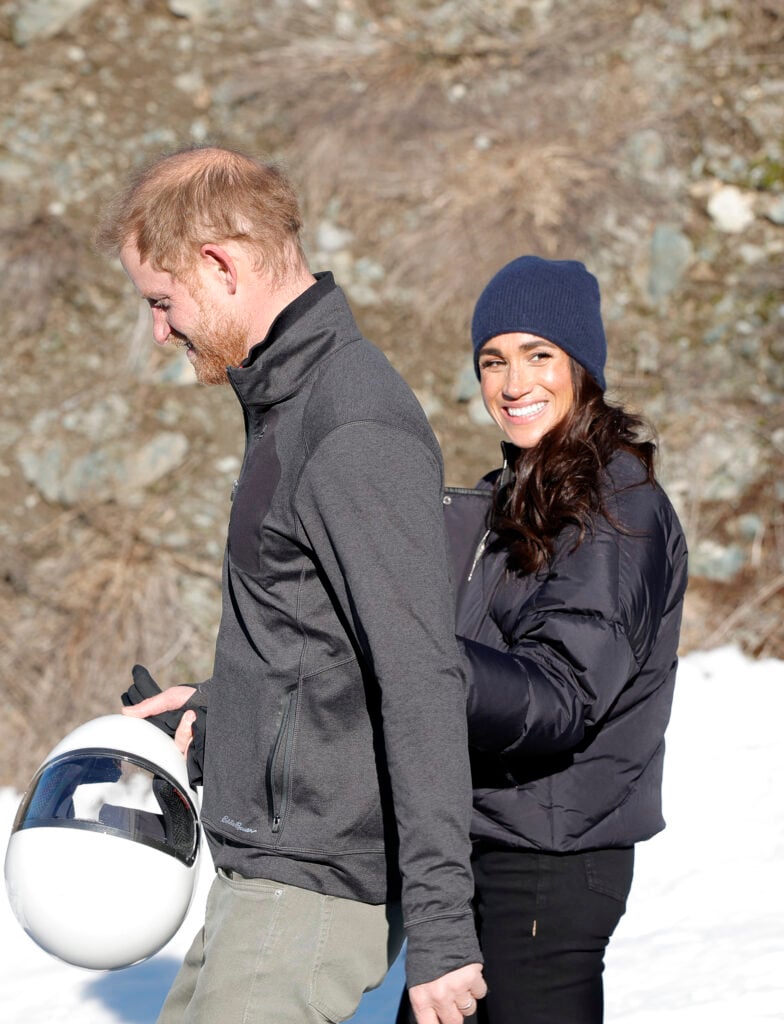 Prince Harry, Duke of Sussex and Meghan, Duchess of Sussex attend Invictus Games Vancouver Whistlers 2025's One Year To Go Winter Training Camp on February 15, 2024 in Whistler, British Columbia.