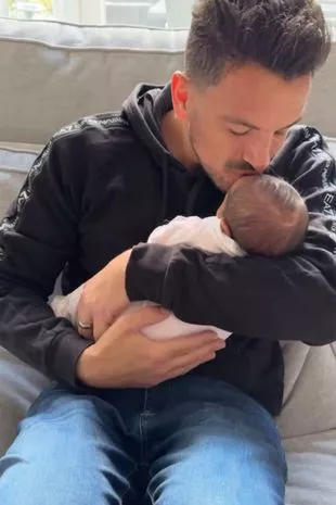 Peter said his baby girl was 'perfect' in the adorable video