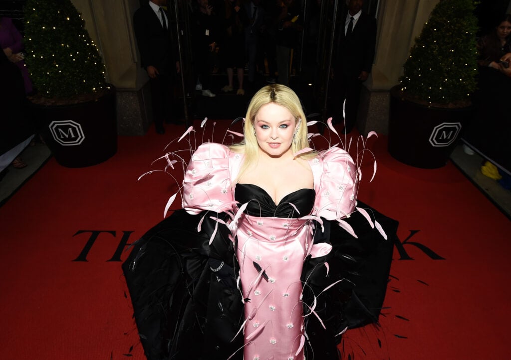 Nicola Coughlan departs The Mark Hotel for 2022 Met Gala on May 02, 2022 in New York City. 