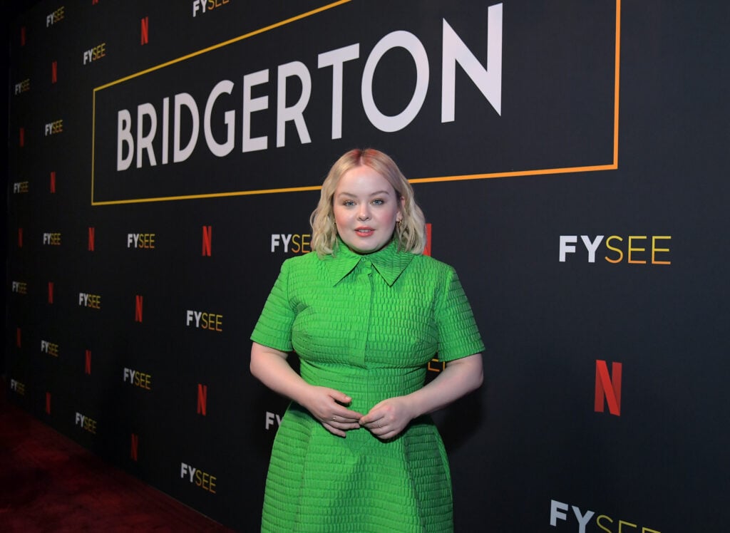 Nicola Coughlan attends Netflix's Bridgerton ATAS Official at Raleigh Studios Hollywood on May 15, 2022 in Los Angeles, California.