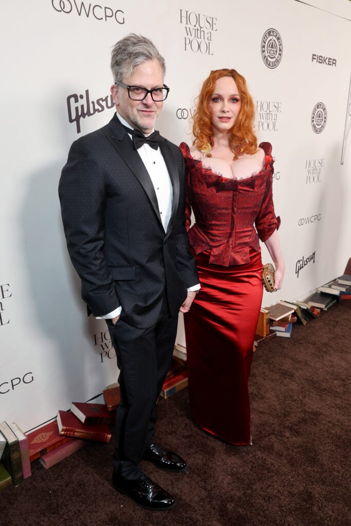 Christina Hendricks and George Bianchini in January of 2024.