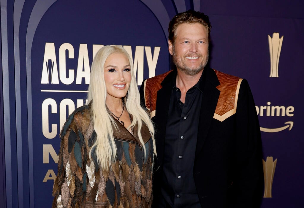 Gwen Stefani and Blake Shelton pose on May 16, 2024.