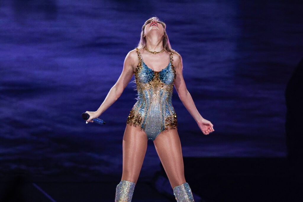 Taylor swift in February of 2024, performing in Sydney.