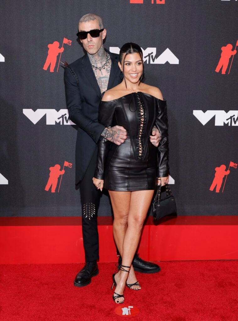 Travis Barker and Kourtney Kardashian for MTV