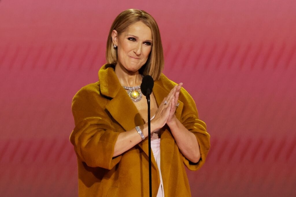 Celine Dion living for the moment at the Grammys