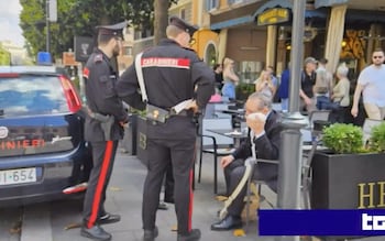 Police at Harry's Bar in Rome