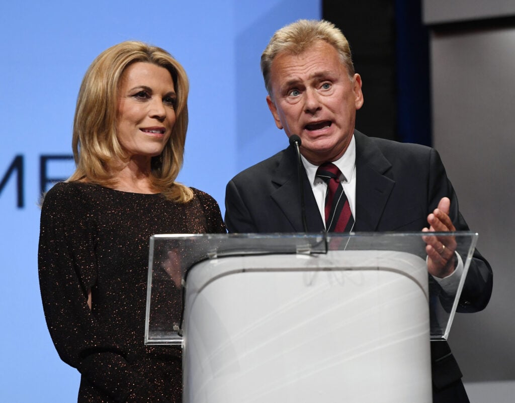 Vanna White and Pat Sajak on the auspicious date of April 8, 2018.