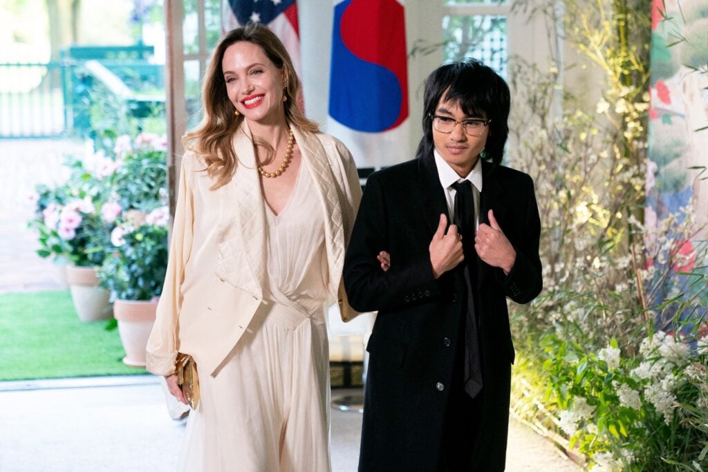 Angelina Jolie and Maddox Jolie in 2023.