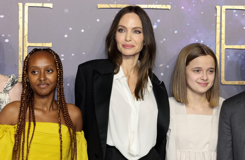 Angelina Jolie, Zahara Jolie, and Vivienne Jolie in 2021.