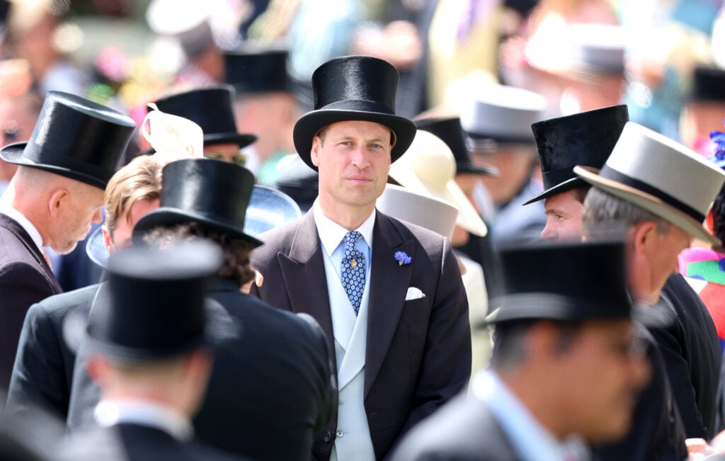 Prince William in a silly hat amongst other silly hats on June 19, 2024.