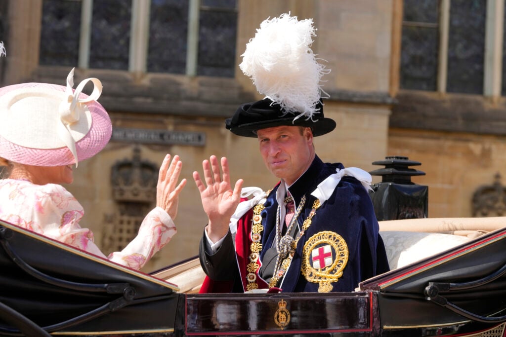 Prince William in one of his silliest hats of all time in June of 2024.