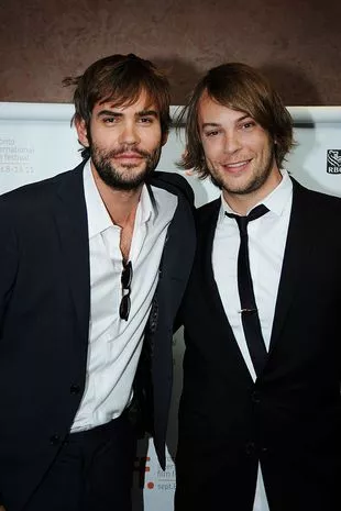 Rossif Sutherland and Angus Sutherland in suits