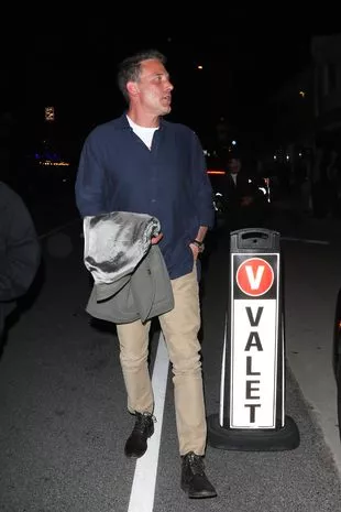 Ben Affleck is seen leaving Giorgio Baldi