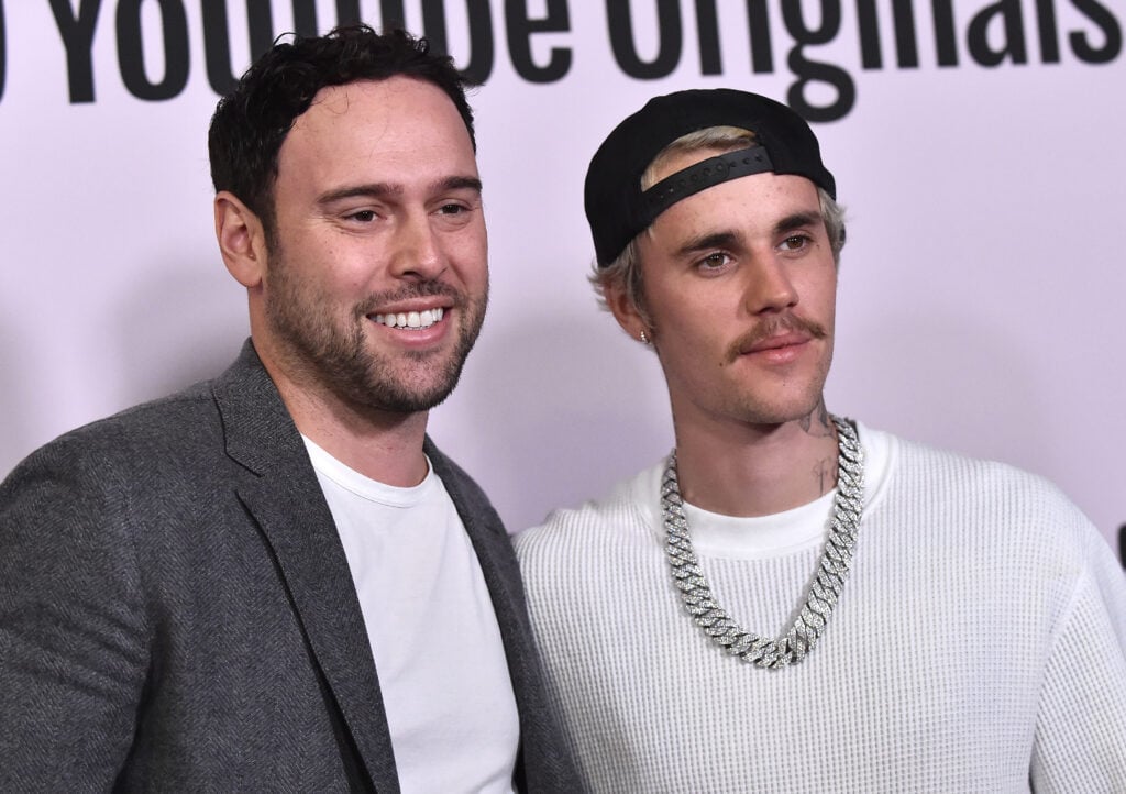 Scooter Braun and Justin Bieber