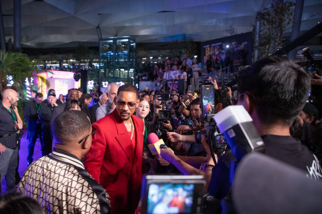 Will Smith with the press