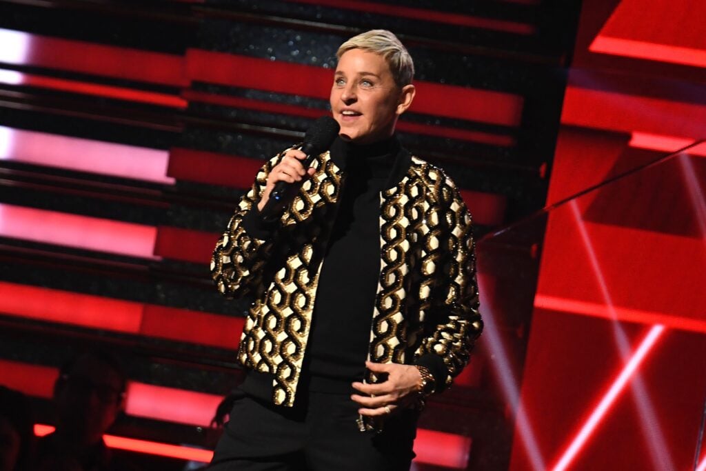 Ellen DeGeneres in January of 2020, just months before her long-deserved downfall.