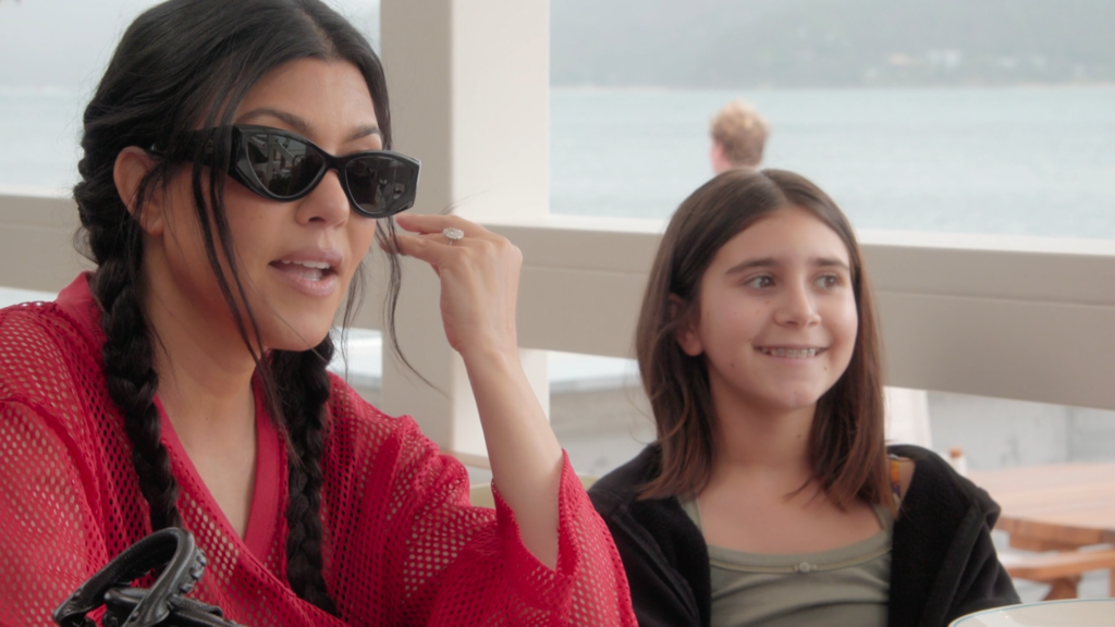 Kourtney Kardashian and Penelope Disick on The Kardashians Season 5, Episode 9.